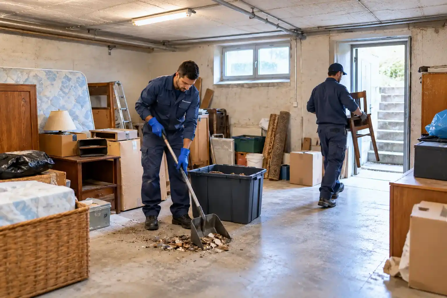 Cellar clearance in Zurich with professional bulky waste removal and disposal team